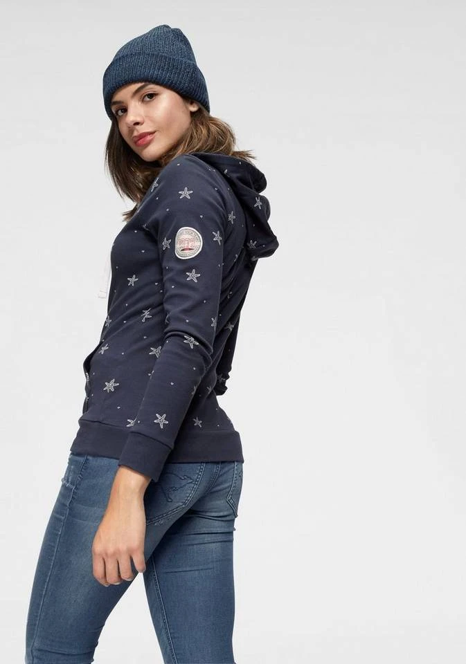 KangaROOS Sweatjacke mit maritimem Seestern Alloverprint 4 KangaROOS Sweatjacke mit maritimem Seestern Alloverprint – Bild 2