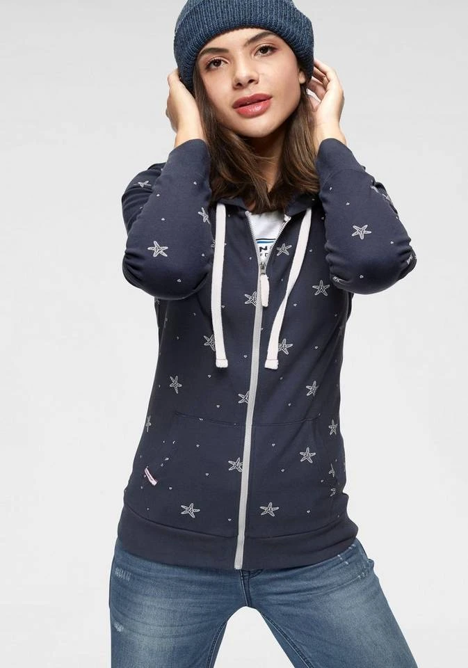 KangaROOS Sweatjacke mit maritimem Seestern Alloverprint 3 KangaROOS Sweatjacke mit maritimem Seestern Alloverprint