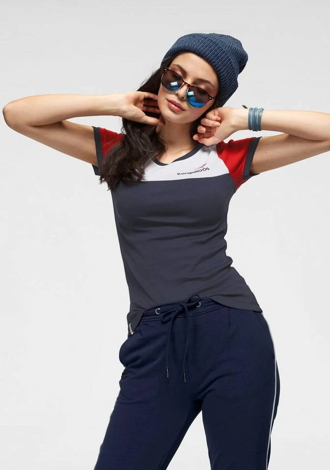 KangaROOS T-Shirt im Colorblocking-Stil Hellgrau-meliert-grün-weiß, Marine-colorblocking, Weiß-schwarz-hellgrau-meliert 10 KangaROOS T-Shirt im Colorblocking-Stil Hellgrau-meliert-grün-weiß, Marine-colorblocking, Weiß-schwarz-hellgrau-meliert – Bild 8