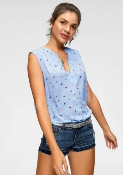 KangaROOS Druckbluse mit sommerlichem Muster