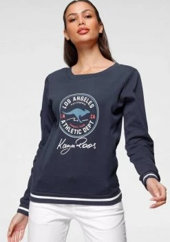 KangaROOS Sweatshirt mit großem Retro Label-Druck im Collage-Look - NEUE KOLLEKTION Hellgrau-meliert, Marine, Wei&szlig; -KANGAROOS Verkäufe 3092df5a d281 571e bbec 5ad387fe1b94