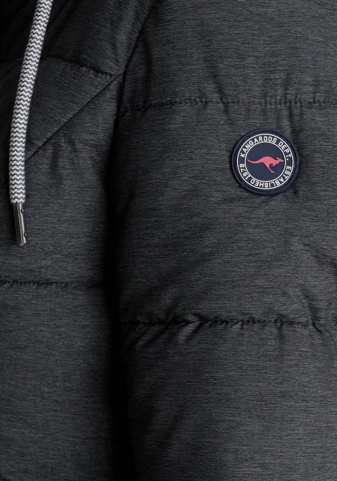 KangaROOS Steppjacke mit kuscheligem, abnehmbarem Fellimitat-Kragen an der Kapuze - NEUE KOLLEKTION Jeansblau-meliert, Schwarz-meliert 8 KangaROOS Steppjacke mit kuscheligem, abnehmbarem Fellimitat-Kragen an der Kapuze - NEUE KOLLEKTION Jeansblau-meliert, Schwarz-meliert – Bild 6