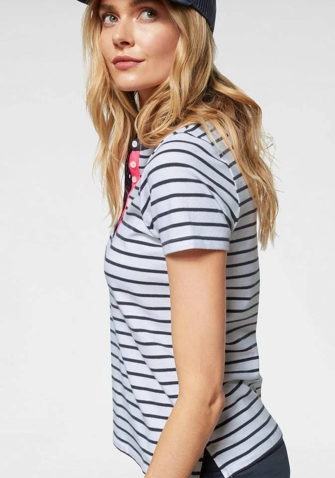 KangaROOS Poloshirt im modischem Streifen-Look mit kontrastfarbenen Details 5 KangaROOS Poloshirt im modischem Streifen-Look mit kontrastfarbenen Details – Bild 3