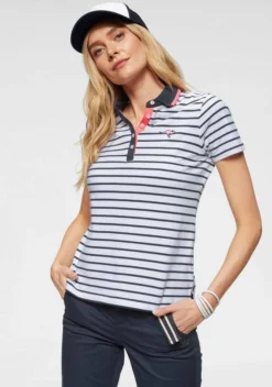 KangaROOS Poloshirt im modischem Streifen-Look mit kontrastfarbenen Details