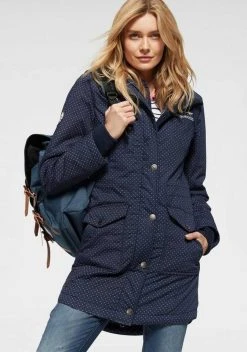 KangaROOS Funktionsparka im modischen Pünktchen-Print Bordeaux-mauve-gepunktet, Marine-wei&szlig;-gepunktet, Khaki-grau-gepunktet, Schwarz-wei&szlig;-gepunktet -KANGAROOS Verkäufe 31090558