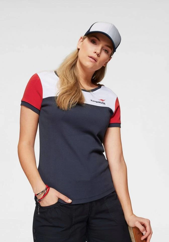 KangaROOS T-Shirt im Colorblocking-Stil Hellgrau-meliert-grün-weiß, Marine-colorblocking, Weiß-schwarz-hellgrau-meliert 11 KangaROOS T-Shirt im Colorblocking-Stil Hellgrau-meliert-grün-weiß, Marine-colorblocking, Weiß-schwarz-hellgrau-meliert – Bild 9