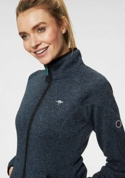 KangaROOS Strickfleecejacke mit Reißverschluss in Kontrastfarbe -KANGAROOS Verkäufe 32306870