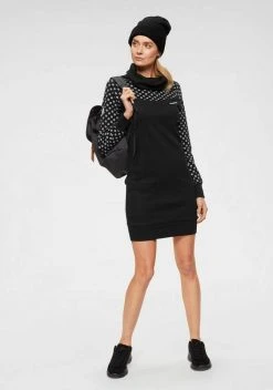 KangaROOS Sweatkleid mit Print im Schulter- und Ärmelbereich Marine-weiß-gemustert, Schwarz-weiß-gemustert 5 KangaROOS Sweatkleid mit Print im Schulter- und Ärmelbereich Marine-weiß-gemustert, Schwarz-weiß-gemustert -KANGAROOS Verkäufe 32476238