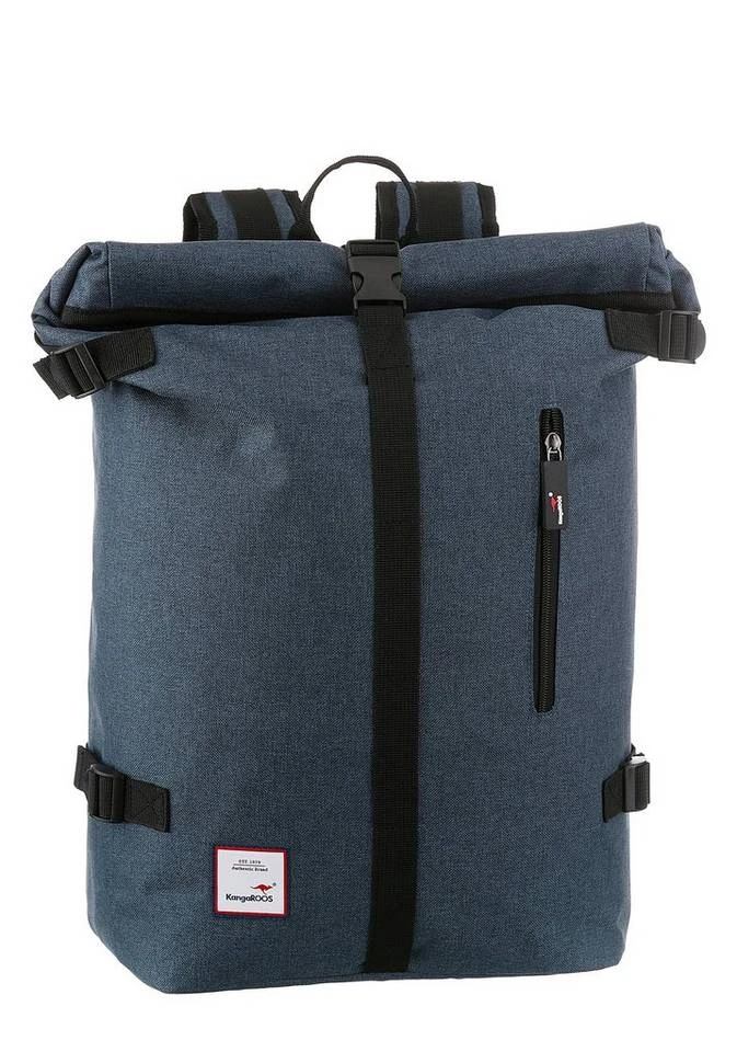 KangaROOS Cityrucksack, mit viel Stauraum und modischem Rolltop Blau, Grau 3 KangaROOS Cityrucksack, mit viel Stauraum und modischem Rolltop Blau, Grau