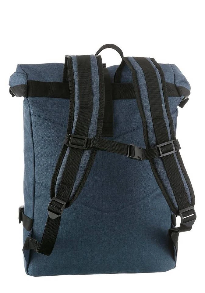 KangaROOS Cityrucksack, mit viel Stauraum und modischem Rolltop Blau, Grau 4 KangaROOS Cityrucksack, mit viel Stauraum und modischem Rolltop Blau, Grau – Bild 2