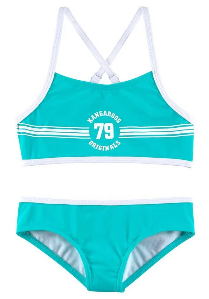 33154781.jpg KangaROOS Bustier-Bikini »Sporty« mit sportlichem Frontdruck Schwarz, Pink, Türkis -KANGAROOS Verkäufe 33154781