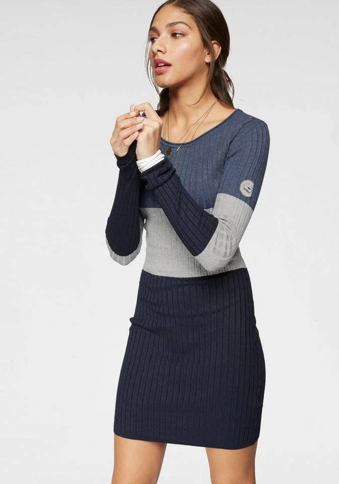 KangaROOS Strickkleid in Rippstrick und Colorblocking-Optik 3 KangaROOS Strickkleid in Rippstrick und Colorblocking-Optik
