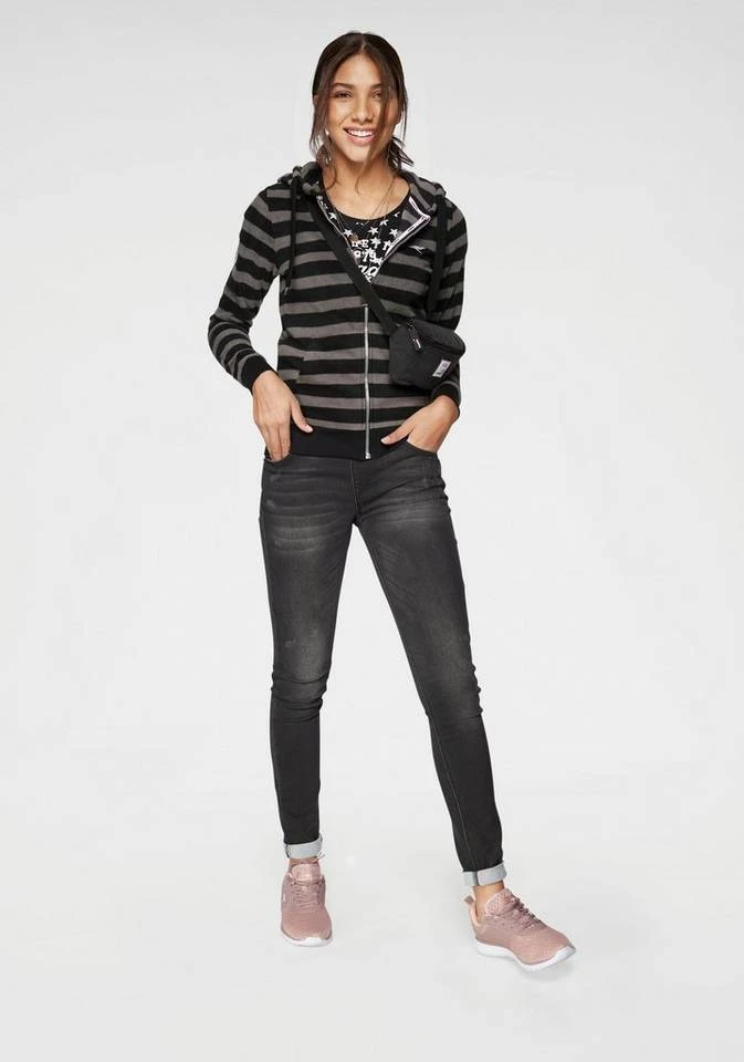 33408943.jpg KangaROOS T-Shirt mit Sternen bedruckt Rosa-weiß, Schwarz-weiß, Hellgrau-meliert-weiß -KANGAROOS Verkäufe 33408943