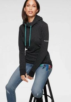 KangaROOS Kapuzensweatshirt mit überlappendem Kapuzen-Kragen Beere-bedruckt, Schwarz-gepunktet, Marine-pink-gepunktet 23 KangaROOS Kapuzensweatshirt mit überlappendem Kapuzen-Kragen Beere-bedruckt, Schwarz-gepunktet, Marine-pink-gepunktet -KANGAROOS Verkäufe 34037120