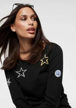 KangaROOS Rundhalspullover mit Sternen-Muster Marine, Schwarz-gelb -KANGAROOS Verkäufe 34037501