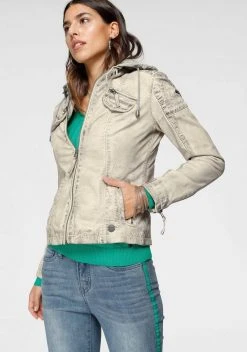 KangaROOS Lederjacke mit Kapuze aus Shirt-Ware Graublau-washed, Schwarz-washed, Stone-washed 18 KangaROOS Lederjacke mit Kapuze aus Shirt-Ware Graublau-washed, Schwarz-washed, Stone-washed -KANGAROOS Verkäufe 35212894