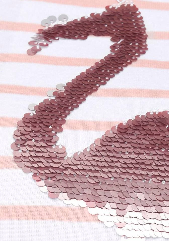 KangaROOS T-Shirt mit Wende-Pailletten Rosa-weiß, Marine-weiß 10 KangaROOS T-Shirt mit Wende-Pailletten Rosa-weiß, Marine-weiß – Bild 8