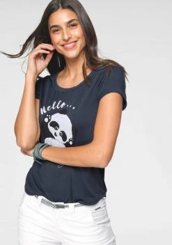 KangaROOS T-Shirt mit niedlichem Pandaprint vorne und hinten Anthrazit-meliert, Marine 22 KangaROOS T-Shirt mit niedlichem Pandaprint vorne und hinten Anthrazit-meliert, Marine -KANGAROOS Verkäufe 35214859