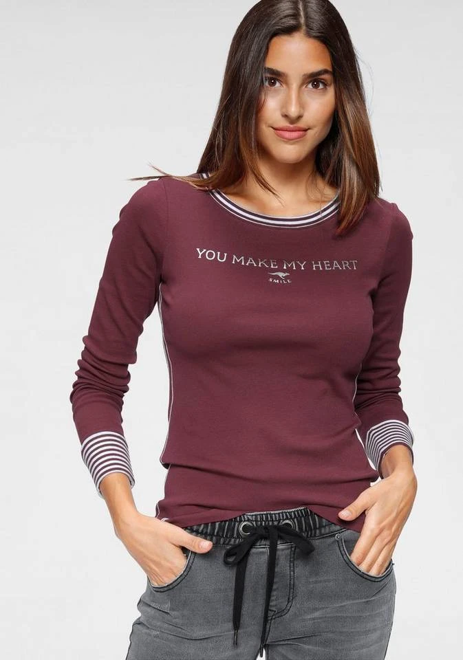 35331218-0315-5706-8062-cb325dc97db6.jpg KangaROOS Langarmshirt mit gekrempeltem Ärmelsaum Marine-weiß, Bordeaux-weiß -KANGAROOS Verkäufe 35331218 0315 5706 8062 cb325dc97db6