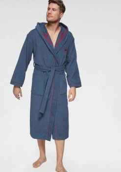 Unisex-Bademantel »Luke«, KangaROOS, mit Logostickerei auf der Brust