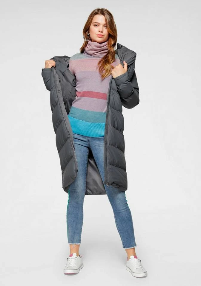 KangaROOS Rollkragenpullover gestreift mit hohem Stehkragen Blau-mittelblau, Beige-rosa, Hellgrau-türkis-gestreift, Altrosa-türkis 9 KangaROOS Rollkragenpullover gestreift mit hohem Stehkragen Blau-mittelblau, Beige-rosa, Hellgrau-türkis-gestreift, Altrosa-türkis – Bild 7