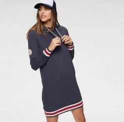 KangaROOS Sweatkleid mit sportlichen Kontrastdetails