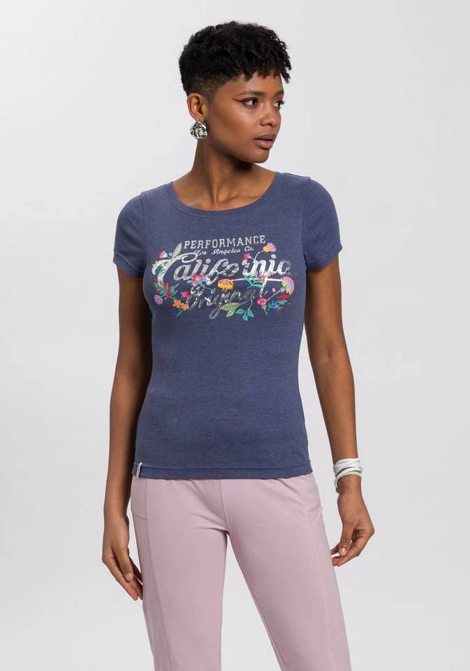 35e2ef0c-34cc-5462-b9e2-9be4ec69b7b1.jpg KangaROOS T-Shirt mit blumigen Logodruck im Vintage-Retro-Look - NEUE KOLLEKTION Blau-melange, Weiß -KANGAROOS Verkäufe 35e2ef0c 34cc 5462 b9e2 9be4ec69b7b1