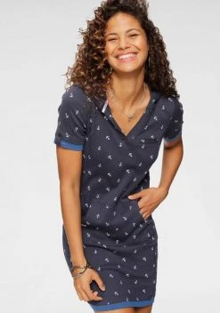 KangaROOS Jerseykleid mit maritimen Anker-Alloverprint Marine, Beere-meliert, Türkis 18 KangaROOS Jerseykleid mit maritimen Anker-Alloverprint Marine, Beere-meliert, Türkis -KANGAROOS Verkäufe 36266913