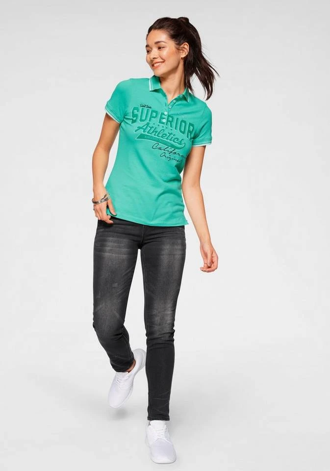 36309546.jpg KangaROOS Poloshirt mit großem Frontdruck Schwarz-bedruckt-weiß-pink-royalblau, Marine, Grün-weiß -KANGAROOS Verkäufe 36309546