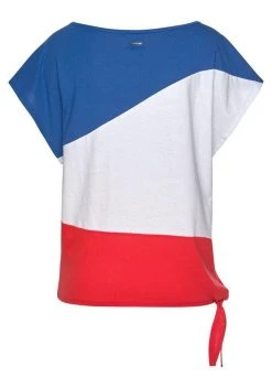 KangaROOS 2-in-1-Kleid (2-tlg) in sommerlicher zweiteiliger Kombination Kleid und Shirt Grau-weiß-gestreift | schwarz, Marine-koralle-gestreift | marine, Royalblau-rot-weiß | hellgrau-meliert, Blau-rosa -KANGAROOS Verkäufe 37102557