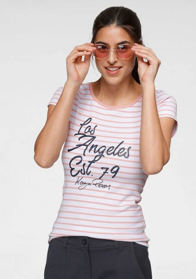 KangaROOS T-Shirt mit großem Logoschriftzug in Handschrift-Optik Marine-weiß, Weiß-rosa 3 KangaROOS T-Shirt mit großem Logoschriftzug in Handschrift-Optik Marine-weiß, Weiß-rosa