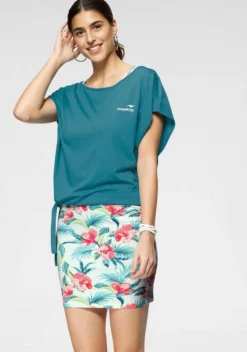 KangaROOS 2-in-1-Kleid Set Kleid und Shirt mit Tropical Hibiskus Print