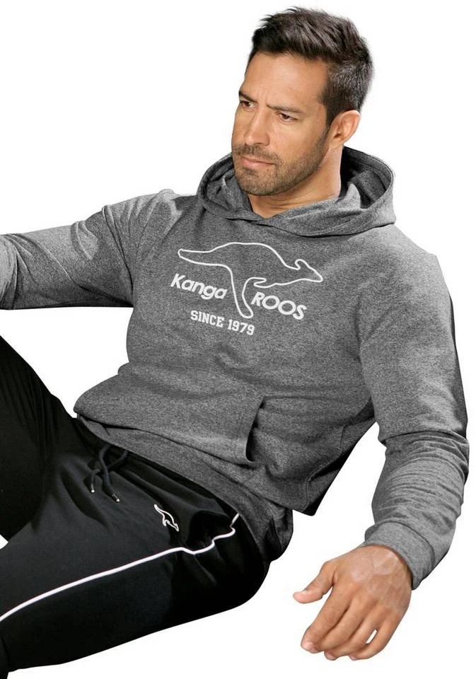 KangaROOS Kapuzensweatshirt mit breiten Bündchen an den Abschlüssen Grau-meliert, Navy, Bordeaux 4 KangaROOS Kapuzensweatshirt mit breiten Bündchen an den Abschlüssen Grau-meliert, Navy, Bordeaux – Bild 2