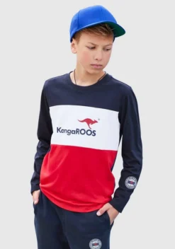 KangaROOS Langarmshirt »im colorblocking Design«