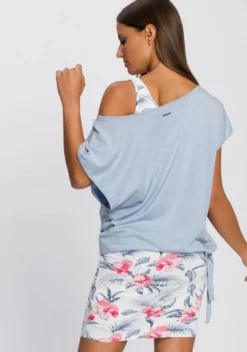 KangaROOS Shirtkleid (2-tlg) mit Rundhalshirt Dusty-blue, Apricot | marine-türkis-geblümt, Anthrazit-meliert -KANGAROOS Verkäufe 3d594832 a0cb 5690 bacd f11790689c80