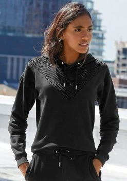 KangaROOS Hoodie mit Lochmuster über den Brustbereich Schwarz, Petrol -KANGAROOS Verkäufe 3e49a57d 4982 587d ae1a 0ab46cc02107