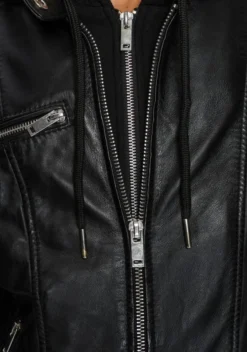 KangaROOS Lederjacke im Biker-Look mit abnehmbaren Sweateinsatz - NEUE KOLLEKTION Lindgrün, Schwarz, Ecru -KANGAROOS Verkäufe 3f32f86c 5d57 5c3d 9e46 98a80c16e5af