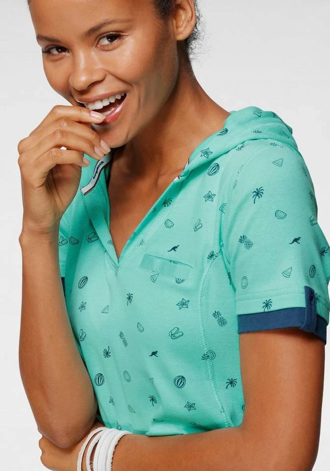 KangaROOS Jerseykleid mit maritimen Anker-Alloverprint Marine, Beere-meliert, Türkis 5 KangaROOS Jerseykleid mit maritimen Anker-Alloverprint Marine, Beere-meliert, Türkis – Bild 3