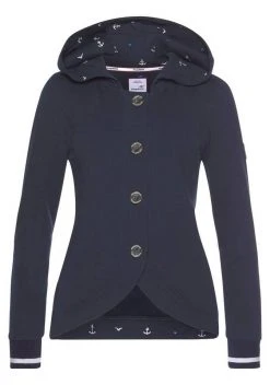 KangaROOS Kapuzensweatjacke mit bedrucktem Kontrastbesatz und Knöpfen - NEUE KOLLEKTION -KANGAROOS Verkäufe 47ce73a1 f143 55f6 b300 9f3658758735