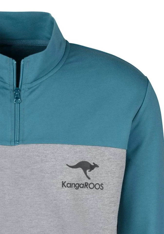 4a2dbdc8-6629-5882-8b24-8911092ea093.jpg KangaROOS Sweatshirt mit Stehkragen und kurzem Reißverschluss Petrol-grau-meliert-navy, Grau-meliert-weiß-navy -KANGAROOS Verkäufe 4a2dbdc8 6629 5882 8b24 8911092ea093