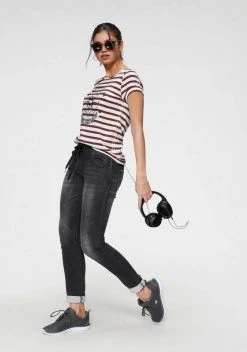 KangaROOS T-Shirt mit großem Metallic-Print vorne Marine-wei&szlig;-gestreift, Grau-wei&szlig;-gestreift, Bordeaux-wei&szlig;-gestreift -KANGAROOS Verkäufe 527137a0 1ba6 5eab 88c5 7599d73fccc3