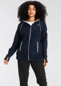 KangaROOS Fleecejacke Marine, Weinrot, Weinrot (Fleecejacke aus nachhaltigem Material)