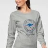 KangaROOS Sweatshirt mit großem Retro Label-Druck im Collage-Look - NEUE KOLLEKTION Hellgrau-meliert, Marine, Weiß -KANGAROOS Verkäufe 5900ffda bedc 577a 8476 f5a2f602d20a