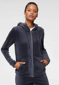 KangaROOS Kapuzensweatjacke aus weichem Nicky-Samt mit collem Nieten-Logo - NEUE KOLLEKTION Schwarz, Marine -KANGAROOS Verkäufe 62052299 486b 50b6 91b6 beb48e1c5479