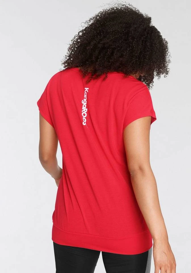 KangaROOS T-Shirt »Nachhaltige LENZING™ ECOVERO™ Viskose« Rot, Schwarz 4 KangaROOS T-Shirt »Nachhaltige LENZING™ ECOVERO™ Viskose« Rot, Schwarz – Bild 2