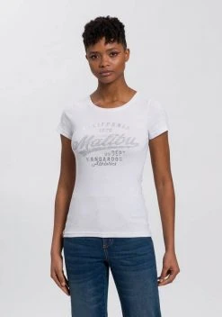 KangaROOS T-Shirt mit großem Logodruck im Retro-Look - NEUE KOLLEKTION Wei&szlig;, Anthrazit-meliert -KANGAROOS Verkäufe 6498b28e c240 52a3 86a2 9ee4367db3f5