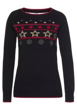 KangaROOS Jacquardpullover mit sportiven Raglan-Ärmeln Marine, Schwarz -KANGAROOS Verkäufe 64c20e67 44ac 5de1 af5f 1b4b5dfdb615