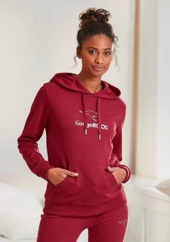 KangaROOS Hoodie mit Kängurutasche Weiß, Rot, Marine