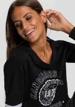 KangaROOS Sweatshirt mit sportlichen Kontrasteinsätzen am Ärmel Schwarz, Marine-bedruckt, Grün -KANGAROOS Verkäufe 67772eab 21a7 5271 90d1 2c494d3a34ba