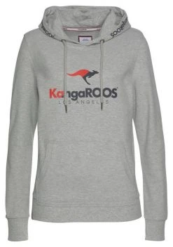 KangaROOS Kapuzensweatshirt mit sportiven Logo-Prints Schwarz, Hellgrau-meliert -KANGAROOS Verkäufe 685a77cc af53 5f9d a8fd cd088aa9231e